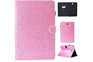 LMFULM® Case for Samsung Galaxy Tab S4 / SM-T830 / T835 (10.5 Inch) PU Leather Thin Magnetic Cover Shining Case Sleep/Wake Stent Function Holster Flip Cover for Galaxy Tab S4 10.5 Pink