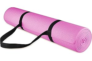 SIGNATURE FITNESS BalanceFrom GoYoga Allzweck-Yogamatte mit hoher Dichte, rutschfest, mit Tragegurt