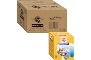 PEDIGREE DENTASTIX - Dental Dog Chews - Adult Small Dogs 5-10 kg - 4 x 28 Sticks - Megapack of Dog Dental Sticks