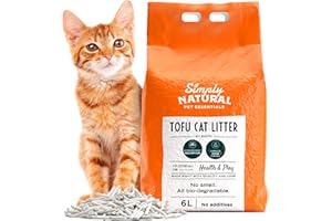 SIMPLYNATURAL NATURAL PET FOOD Cat Clumping Litter - Litter & Housetraining for Cats, 6L Kitten Litter, 100% Biodegradable Flushable Cat Litter, Natural Cats Best Cat Litter Clumping