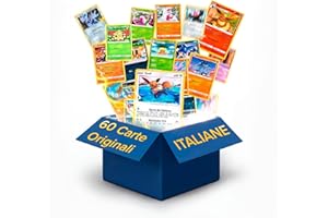 abda Set 60 Carte Italiano, Senza Duplicati - Include 10 Carte tra Rare, Olografiche e Bustine Protettive (Sleeves) Premium
