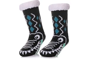 HapiLeap Kids Socks Boy Girl Cute Animal Socks Soft Fuzzy Warm Thick Fleece lined Christmas Stockings Child Toddler Winter Socks