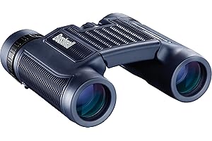 BUSHNELL - Jumelles Pour Adultes - H²O - 10x25 - Noir - Prisme en Toit - Compactes - Étanche à l'Eau - Résiste au Brouillard - Oielletons Twist Up - 130105
