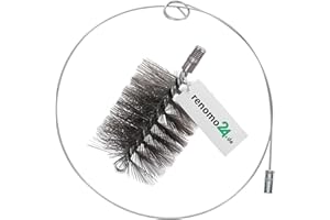 Renomo24 Heizkesselbürste + Schubstange Kaminbesen Flexstange Set Kehrbesen Schubstange (40mm, Schubstange - 1m)