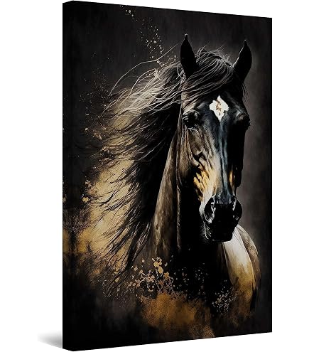 islandburner Tableau sur Toile Chevaux Blancs Camargue France Galopant De l'eau Au-Dessus De La Mer Cadre Affiche Poster Murale Tableaux
