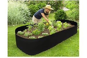Seika Sac de plantation respirant pour balcon, cour ou jardin, Noir