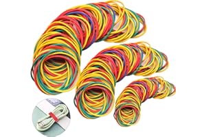 VEPEPE 700 Piezas 25/38/50 mm Color Gomas Elasticas, 1.4 mm Goma Elastica Colores, Gomas Elasticas Papeleria de Color, para El Hogar,Bolígrafos,Catapultas,Billetes,Papel Bancario,Material de Oficina
