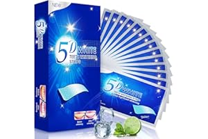 LEVIOC’S Tiras blanqueadoras dientes, Blanqueador Dental, Bandas con Oxígeno Activo White Strips 28 Tiras 14 sobres, Sin Peróxido seguro para el Esmalte.
