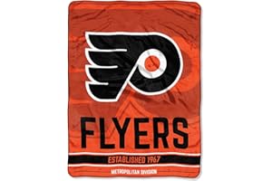 NORTHWEST Officially Licensed NHL "Break Away" Micro Raschel Throw Blanket, Multi Color