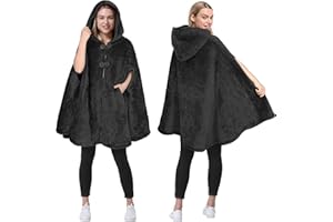 Catalonia Classy Femmes guépard col en Fausse Fourrure Poncho Polaire Cape Douce Chaude Confortable Cape idée Cadeau pour Adultes Adolescentes