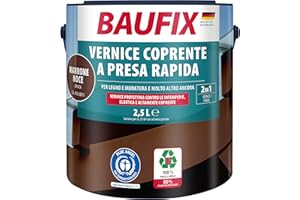 Baufix Vernice Coprente a Presa Rapida, Marrone Noce, 2,5L