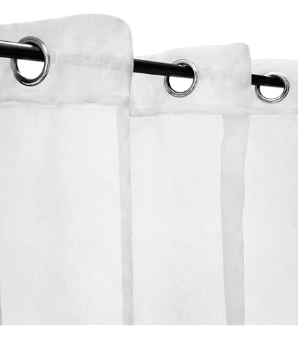 Tenda 140x250 pronta con occhielli Calendula bianco oro ginkgo foglie