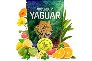Yaguar Citrus Bomb 0,5kg | Cytrusowa yerba mate z Brazylii | Orzeźwienie i pobudzenie | Cytryna, pomarańcza, limonka | 500g