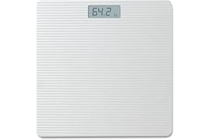 PUREFIT Digital Bathroom Scale For Body Weight Marble Effect Ultra Slim High Precision Backlit LED Display Body Weighing Machine Accurate Scale LB/KG/ST Max Weight 180KG Battery Operated (Grey)