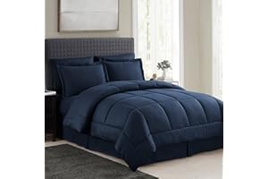 Sweet Home Collection 8-teiliges Bettwäsche-Set mit Karomuster