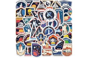 AFFOTO Pegatinas de NASA para ordenador portátil (52 unidades), regalo para niños, adolescentes, adultos, niños, impermeables, espacios, exploradores, galaxias, bicicletas, bumper