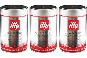 ‎ILLY Illy Moka, 100 % Arabica Kaffee, Gemahlener Röstkaffee, Espresso, Normale Röstung, Dose, 3 x 250 g