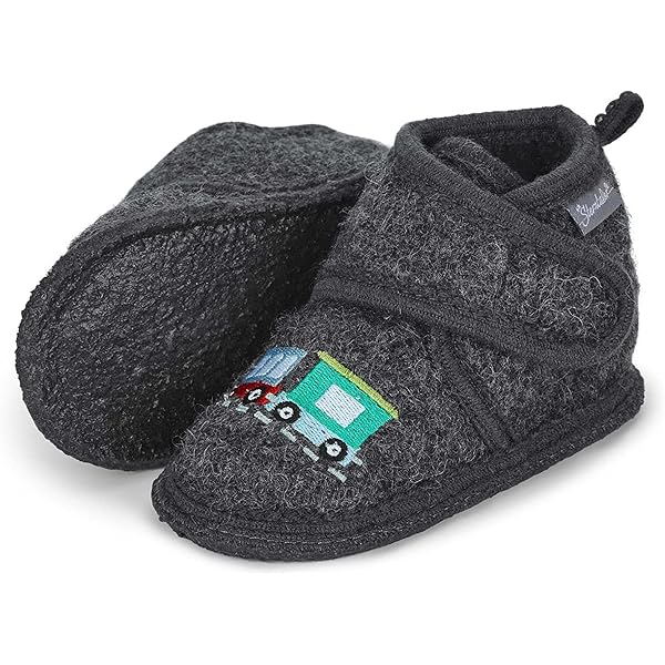 Sterntaler Baby Hausschuhe Jungen - Dino Motiv Mit Klettverschluss, Marine