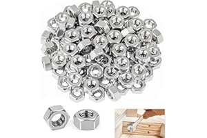 KMUQSHY 100 Pezzi Dadi M6 Esagonali (DIN 934 / ISO 4032), Dadi Acciaio Carbonio Inox Esagonali per Viti, Bulloni e Barre Filettate, Dado Esagonale Resistenti alla Corrosione e Impermeabili per Esterni Interni