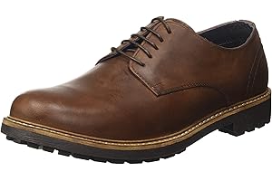 Thomas Crick Men's 'Risley' Derby Shoes, Stylish Comfortable and Classic Smart-Casual Shoes, Durable and Exquisite Design, Crafted with Premium Leather (Black/Wood)
