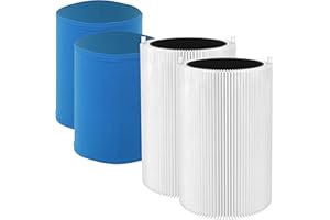 Spares2go Kit de filtro compatible con Blueair Air Purificador HEPA Carbon Sleeve Blue Pure 411 3210 Joy S (paquete de 2)