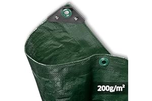 NOOR Abdeckplane SUPER - 200g/m² - 2x3 m - Grün - Allzweckplane für Schutz vor Witterung - Ideal geeignet für Gartenbereich - UV-stabilisiert, beidseitig beschichtet, wasserfest und abwaschbar