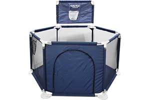 GUBBY GUPS® Laufstall Baby Bällebad Laufgitter Baby mit Basketballkorb,120x120x66cm und als Lauflernhilfe