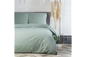 ‎VEL VET HOME VelvetHome Deluxe Bettwäsche 135x200 Baumwolle Bettbezug 135x200 cm mit Kissenbezug 80x80 cm Hohe Qualität Bettwäsche-Set mit Reißverschluss 100% Baumwolle Made in EU Olive 135 x 200