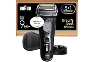Braun Series 9 PRO+ Electric Shaver, 5 plus 1 Ultra Thin Precision Blades, Pro SensoAdapt, Up to 60 min, Charging Stand, Wet & Dry Foil Razor for Men, 9610SI, Black