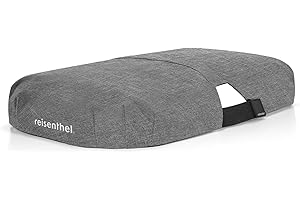 reisenthel carrybag Cover Twist Silver - Schutzhülle für Einkaufstaschen, einfach zu platzierendes Gummiband, Befestigung am Griffgelenk, hochwertiges Polyester, wasserabweisend