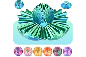 OLEE ODEE Gear Ball Fidget Toys Steampunk Gear Sphere Stress Relief for Kids & Adults 3D Printed Unique Funny Gift for Christmas, White Elephant, Stocking Stuffer (Christmas Green, S Size)