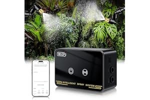 YERFKAN Irrigation System Terrarium, 2025 WiFi Humidifier, Terrarium, Mobile Phone Control, Intelligent Reptile Mist System, Can Be Rotated 360°