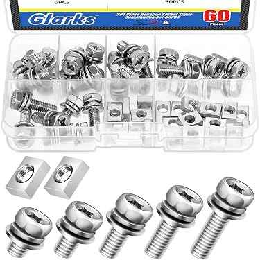 24 Jeux Vis Pour Batterie Moto - Boulons M6x10/12/16/20mm Avec Écrous Carrés Pour VTT Scooter