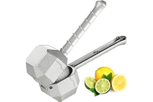 ATIVERE Thor Hammer Zitronenpresse Zitruspresse Professionelles Handpresse Küchenwerkzeug Avengers Geschenke für Frauen (Silber)