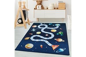 CARPETSALE24 Tappeti per Bambini, Colore Marina Blu, Progettazione dello Spazio Esterno, 105299, Tappeto Rettangolare, Tappeti Camera dei Bambini, 140 x 200 cm