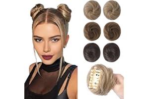 REECHO 2 Stück Mini-Krallen Haarknotenverlängerungen zum Einklipsen für unordentliche und Katzenohren, Perücken-Zubehör, Hochsteckfrisur-Haarteile für Frauen