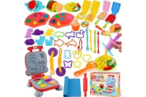 ‎OPHY Ophy Knete Zubehör - 48 Stück Knete Set Gehören Hamburger-Maker, Knet e-Werkzeuge, Eismaschine, Nudeln, Pizza Knetwerkzeug für Kinder Küchenspielzeug Kitchen Creations Spielzeug Geschenk für ab 3