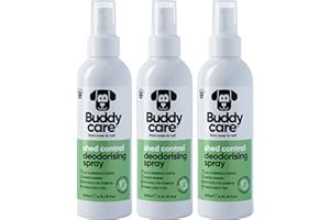 Buddycare Desodorierungsspray für Hunde – Aloe Vera und Zitronengras – Erfrischendes Desodorierungsspray für Hunde – Mit Aloe Vera und Pro Vitamin B5 (200 ml, 3 Stück)