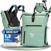 mivelo - 3 in 1 fahrradtasche - rucksack 3in1 für Gepäckträger I & Gepäckträgertasche hinten Farbe:white matt cube fahrrad ohne pedale ECROSS 2013