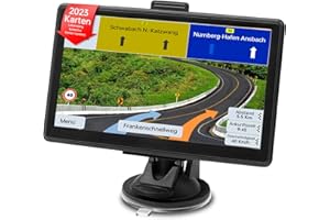 Navigatore GPS per auto 2023 – Lehwey Navigation per auto camion 7 pollici Europa UK 52 carte a vita aggiornamento gratuito con allarme flash POI guida vocale assistente corsia