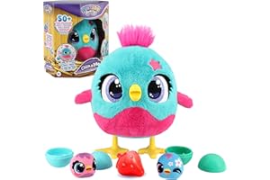 Funtasy Family Chick a Boo - Electronic Kids Chicken Toy - Cute Interactive Plush Pet & Adorable Hen - 50+ Sounds & Reactions - Feed Her, Watch Her Sing, Dance & Lay Eggs - Girls & Boys Gifts Age 3 +