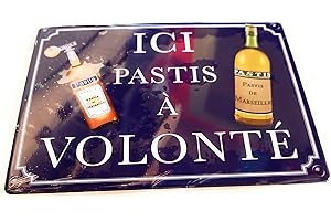 AS DE COEUR Plaque de Rue - Ici Pastis à volonté -