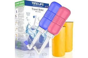 TONELIFE 2PCS Perineal Bottle for Postpartum Care - Portable Bidet with Angled Spout for Post Partum Pain Relief. Postpartum Essentials with Storage Bag