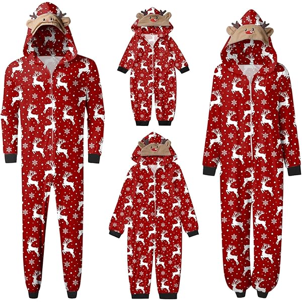 Weihnachtspyjama Familie Set - Karierte Baumwoll-Schlafanzüge Für Damen, Herren & Kinder