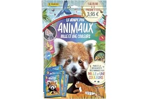 PANINI Animaux 2025 Album + 3 Pochettes