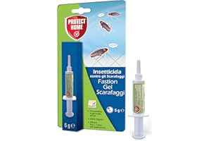 Protect Home Fastion Gel Scarafaggi, Insetticida gel pronto all’uso, Veleno scarafaggi, Efficace Elimina l’intera colonia in breve tempo, Azione per ingestione. Ambienti interni. 5g