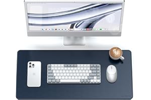 ‎SATECHI SATECHI Podkładka Pod Mysz Xxl 68 X 32 cm, Duża I Elegancka Podkładka na Biurko Do Biura, Gier I Domu, Odporna na Zarysowania, Materiał Premium – Niebieska