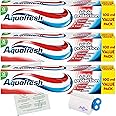 Toothpaste Bundle with 3X Aquafresh Toothpaste 100ml Triple Protection, 1x JenBurr Toothpaste Squeezer and 1x JenBurr Info Leaflet