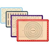 Lazymi Set da 4 Tappetino da Forno in Silicone Antiaderente, Foglio da Forno per Macaron/Biscotti/Pane - Carta da Forno Riuti