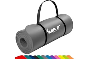 MOVIT Tapis de gymnastique, doux pour la peau et sans phthalates, en 3 tailles et 12 couleurs